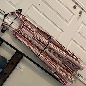 Red & White Stripped Dress
